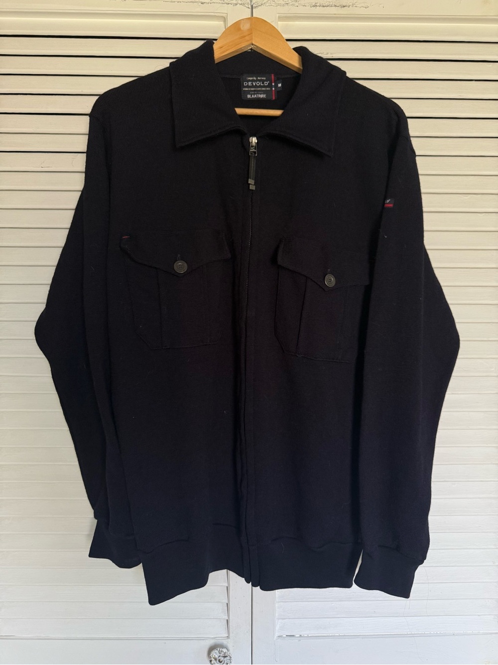 Devold of Norway Black Heavyweight Zip-Up Wool Jacket